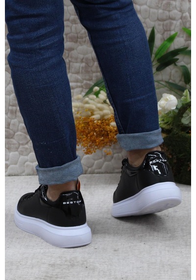 Fort B-150 Siyah Beyaz Rahat Kalın Taban Sneaker Erkek Spor Ayakkabı Siyah - Beyaz Fort B-150 Siyah Beyaz Rahat Kalın Taban Sneaker Erkek Spor Ayakkabı Siyah - Beyaz