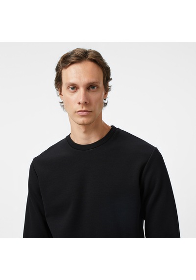 Nautica Erkek Siyah Classic Fit Sweatshirt Düz K57090t Siyah