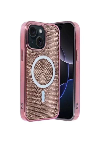 Joko Apple iPhone Uyumlu 15 Helen Magsafe Kapak - Pembe Düz Renkli