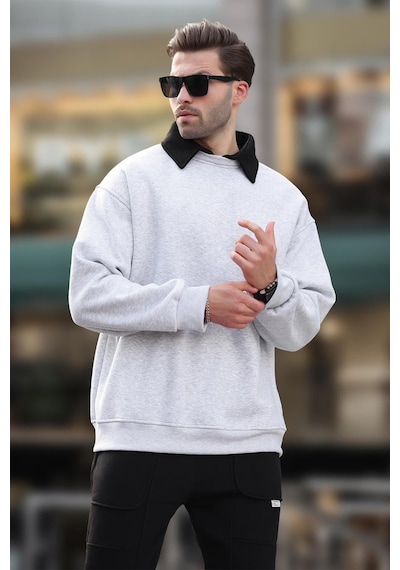 Madmext Karmelanj Polo Yaka Erkek Sweatshirt 7086 Çok Renkli