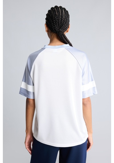 Defacto Oversize V Yaka Raglan Kol Baskılı Sporcu Tül Tişört I3135ax26auer105 Ekru-er105