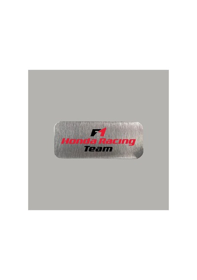 Honda Racing F1 Team Metal Etiket 3x7 Cm Arkası Yapışkanlı 1 Adet