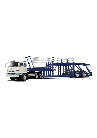 Fujimi 24tr-1 01201 1/24 Ölçek, Mitsubishi Fuso Fv High-cab Çekici Ve Dorse Plastik Model Kiti