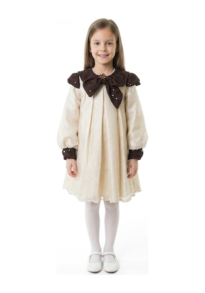 Xo Kids Kız Çocuk Elbise 7-11 Yaş 1112 Ekru