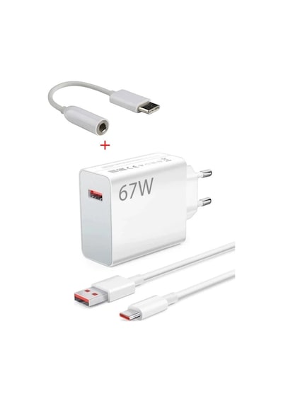 Power Xiaomi Redmi Uyumlu Usb Type-c 6a 67w Hızlı Şarj Cihazı Ve Kulaklık Dönüştürücü Çevirici,x09