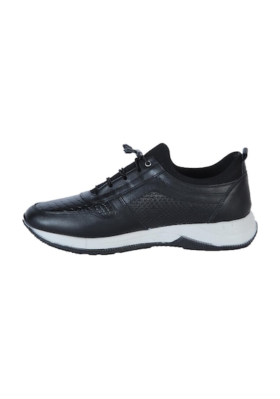 Dropland 8787 Siyah Nopa Deri Erkek Sneaker Ayakkabı 001