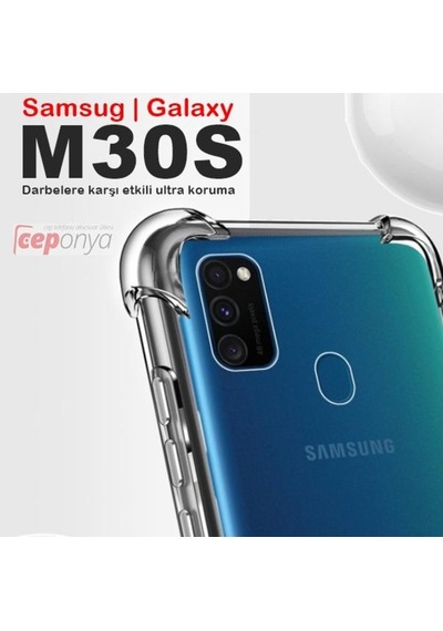 Galaxy M30S Köseleri Airbagli Anti Sok Seffaf Zirh Kilif 399034734