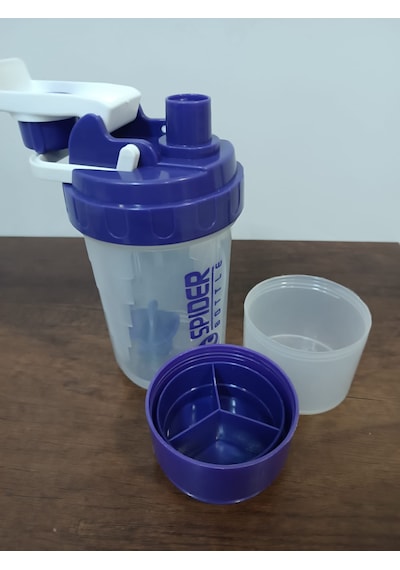 Sızdırmaz Ve Ve Vidalı Kapaklı Plastik Shaker Sefaf Mor