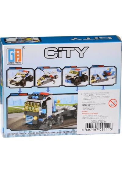 Kzl-123-86 Kızılkaya. City Polis Blok Seti 54 Parça.