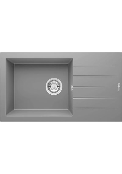 Real Stone Real Stone P010 Assos 76 XL Gri Granit Mutfak Eviyesi 76 x 43.5 CM