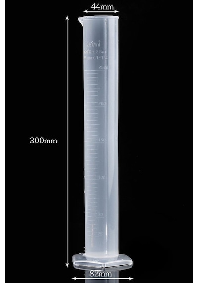 10 Adet 250 Ml. Plastik Sıvı Hassas Ölçüm Aleti Pp Class B Mezur Thr294