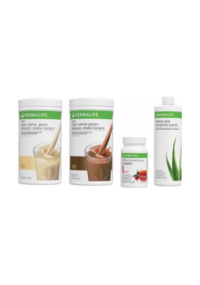 Herbalife Aylık Set 2 Shake + Ahududulu Çay + Aloevera Suyu 8510000000168