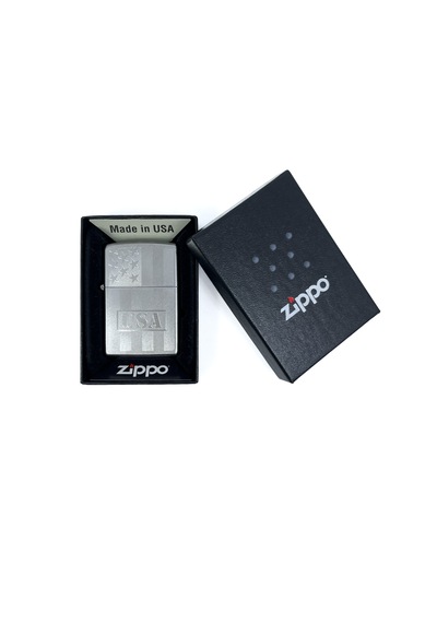 Zippo A.b.d Bayrağı Dizayn Çakmak Gri