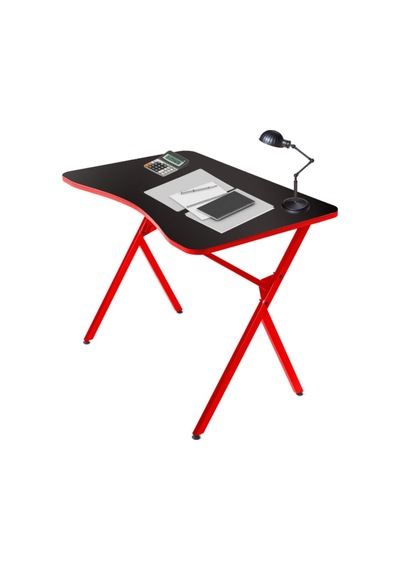 Alfa Çalışma/gaming Masa Siyah/kırmızı 1101 Metal