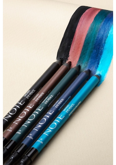 Note Cosmetique Smokey Eye Pencil Waterproof Aplikatörlü Suya Dayanıklı Göz Kalemi - 01 Black - Siyah
