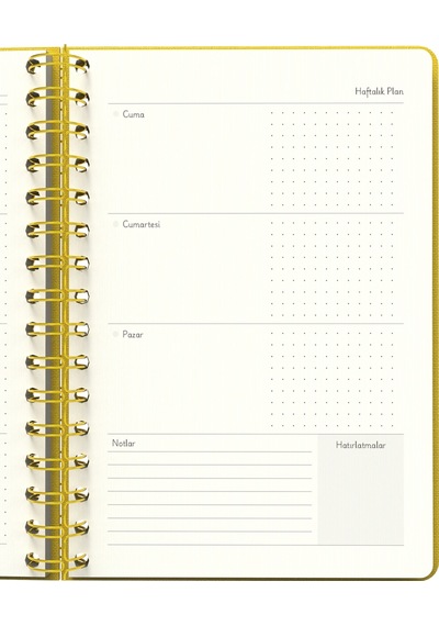 Melimelek Planner Sarı Bez Ciltli - Ceyda Düvenci Diğer