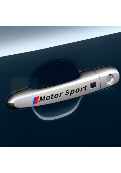 Bmw M Motor Sport Kapı Kolu Jant Sticker Etiket Yapıştırma 4 Adet 13 X 1,40 Cm