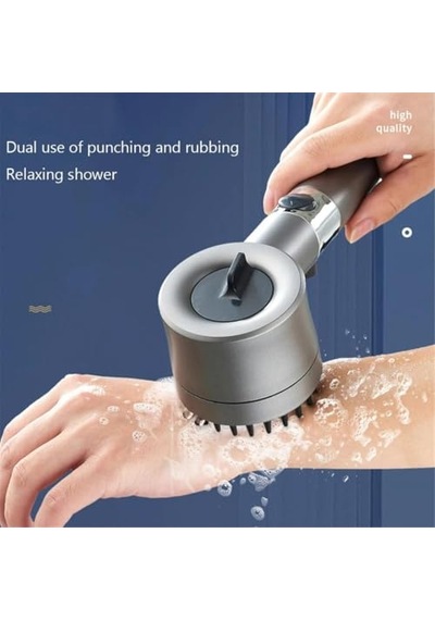 Duş Başlığı Masajlı Uçlu, Su Stop Tuşlu,filtreli 3 Fonksiyonlu El Duş,%30 Su Tasarruflu Handshower, Massage Handshower