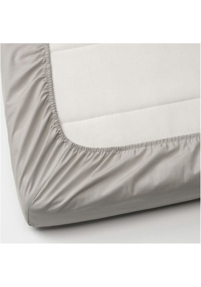 Lenast Lastikli Bebek Çarşafı Beyaz Ve Gri Renk 60x120 Cm