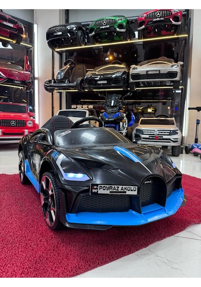 Poyraz Akülü Güçlü Motorlu 12v Akülü Araba Özel Plaka Siyah