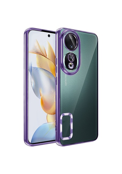 Zore Honor 90 Kılıf Kamera Korumalı Logo Gösteren Omega Kapak - Derin Mor Derin Mor