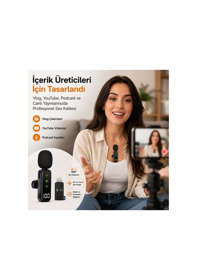 Delux Serisi Kablosuz Yaka Mikrofonu Ry-wm01 Telefon Toplantı Podcast Diğer