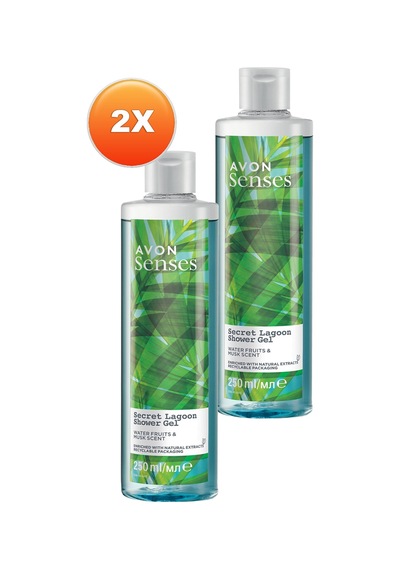 Avon Senses Secret Lagoon Su Meymeleri ve Misk Kokulu Duş Jeli 2 x 250 ML