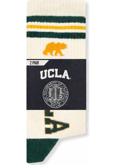 Ucla Ardelle 2'li Ekru-yeşil Uzun Jakarlı Pamuk Standard Fit Unisex Çorap