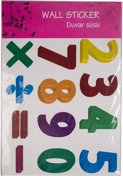 Defter Sticker,laptop Sticker Rakamlı Desen Pvc 48x33x0,5cm
