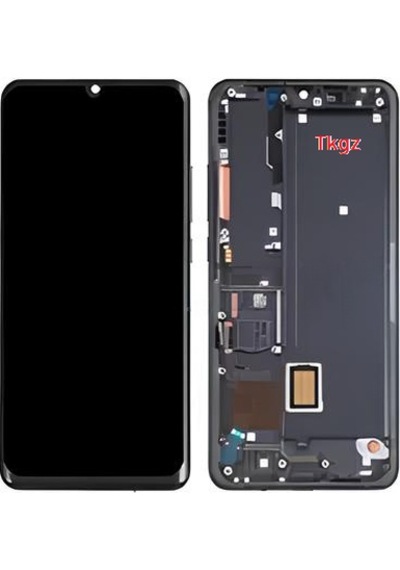 Tkgz - Xiaomi Mi Note 10 Lite Uyumlu Lcd Ekran Dokunmatik Servis Çıtalı Siyah