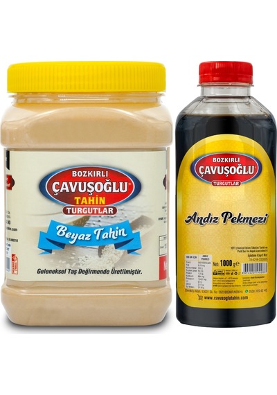 Bozkırlı Çavuşoğlu Kepeksiz Beyaz Tahin 930 G + Andız Pekmezi 1 KG