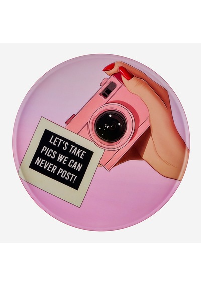 Pembe Demir Neverpost Tepsi 31x1x31 Cm