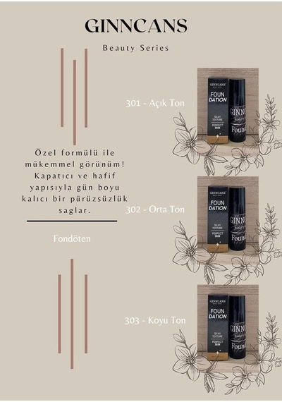 Beauty Series Foundation 303 No Çok Renkli