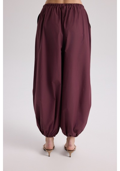 Mai Collection Mai Studios Co. Velora Bordo Poplin Şalvar Pantolon Bordo