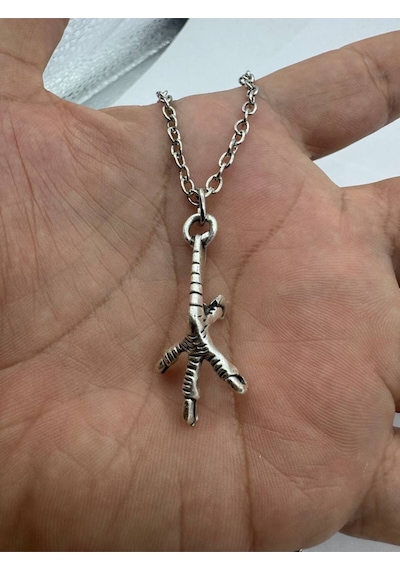 Claw Charm Tavuk Pençesi Figürlü Unisex Kolye 60 Cm Zincirli Çok renkli