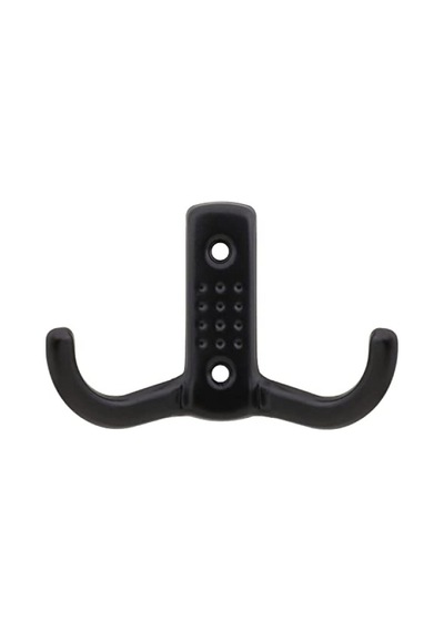 10 Adet Mat Siyah Metal Duvar Elbise Askısı 50cm