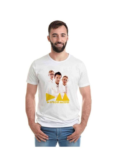 Depeche Mode Baskılı Beyaz Erkek Tshirt (530990039)
