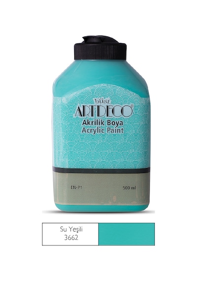 Artdeco Akrilik Ahşap Boyası 500Ml 3662 Su Yeşili