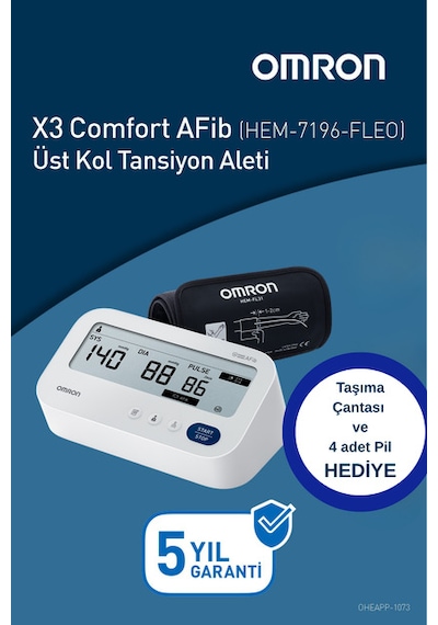M3 Comfort Afib Kolay Kullanım Üst Koldan Ölçer Pilli Tansiyon Aleti