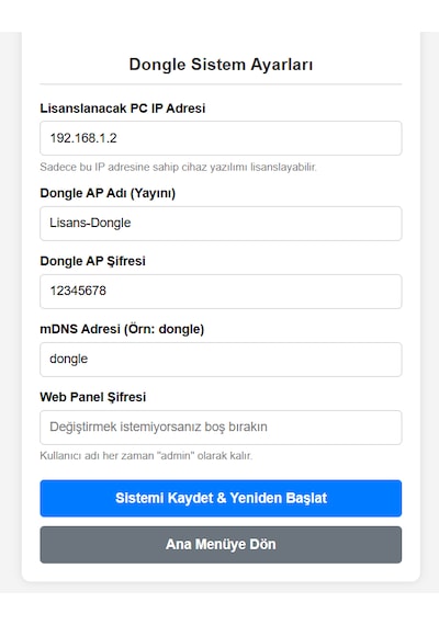 Wi-fi Güvenlik Anahtarı Dongle Modülü