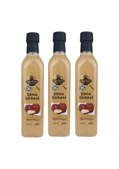 Elma Sirkesi %100 Katkısız Doğal 3x500 Ml Özel Üretim