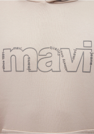 Mavi Logo Baskılı Bej Sweatshirt 0s10196-70144 Bej