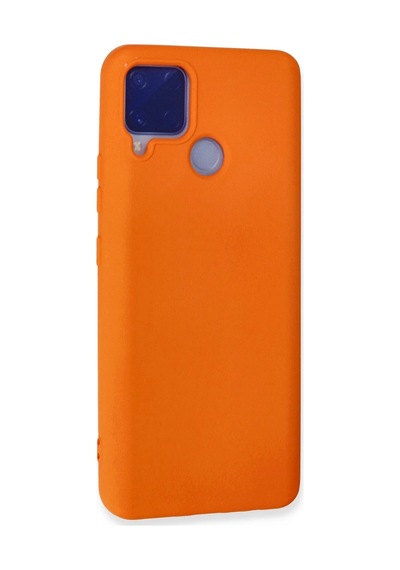 Uryport Realme C15 Kılıf Nano İçi Kadife Silikon - Turuncu