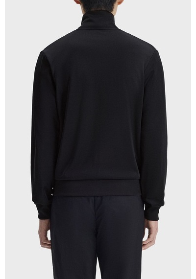 Fred Perry J2303 Knitted Front Track Erkek Ceket Siyah