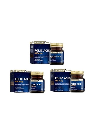 Nutraxin Folic Acid 100 Tablet X 3 Adet