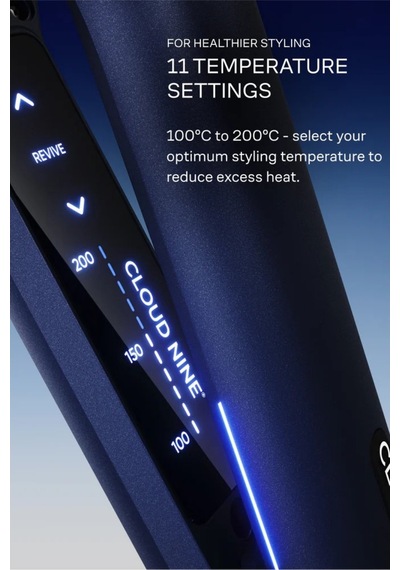 Cloud Nine Contouring Wide Pro, Geniş Sericite Plakalı Lüks Saç Düzleştirici Saç Şekillendirme Cihazları Lacivert