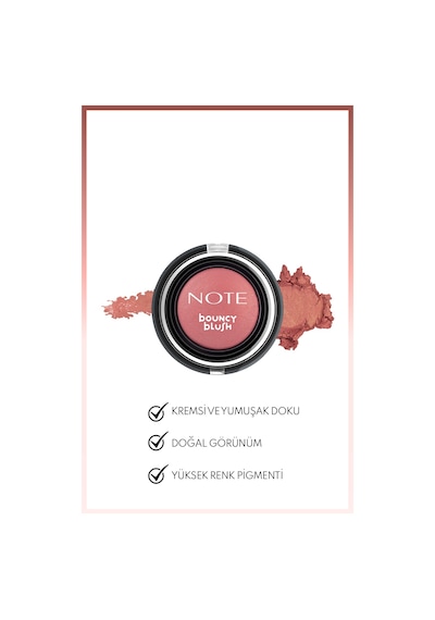 Note Cosmetique Bouncy Blush Yumuşak Kremsi Allık - 02 Daydream