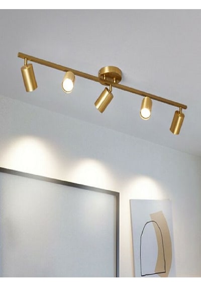 Rsylight Metal Modern 5 Li Eskitme Kaplama Led Spot Avize Günışığı Ampullü Eskitme