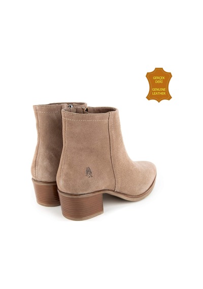 Hush Puppies Befasi 725011 Gerçek Deri, Anatomik, Kadın Bot Koyu Bej