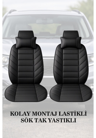 Volkswagen Polo 2022 Uyumlu Siyah Renk Premium Lüks 2 Adet Minder Ve Yastık